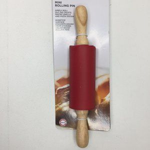 Farberware Baking Red Mini Rolling Pin Non Stick 9" Kitchen Tool